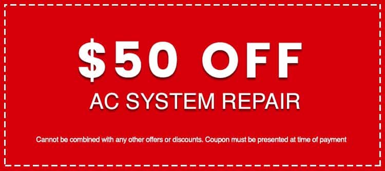 Discount on AC System Repair